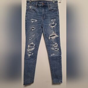 American Eagle High Rise  Super stretch Jegging Crop Size 0 Regular.